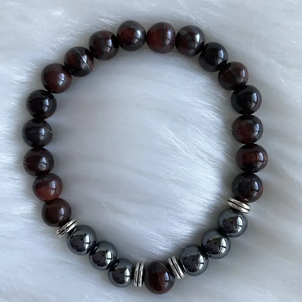 TIGER EYE BRACELET GEM BEAD BRACELT UNISEX